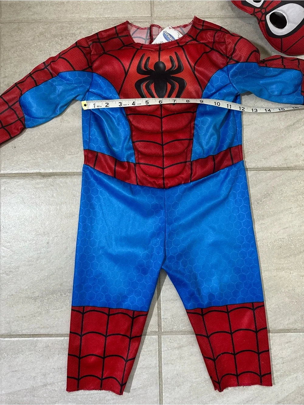 Jazwares Spiderman Superhero Costume Red and Blue with Mask 2T Halloween Play